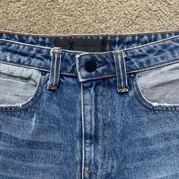 Alexander Wang x Denim Bite Two Tone Jean Shorts - Picture 4 of 8